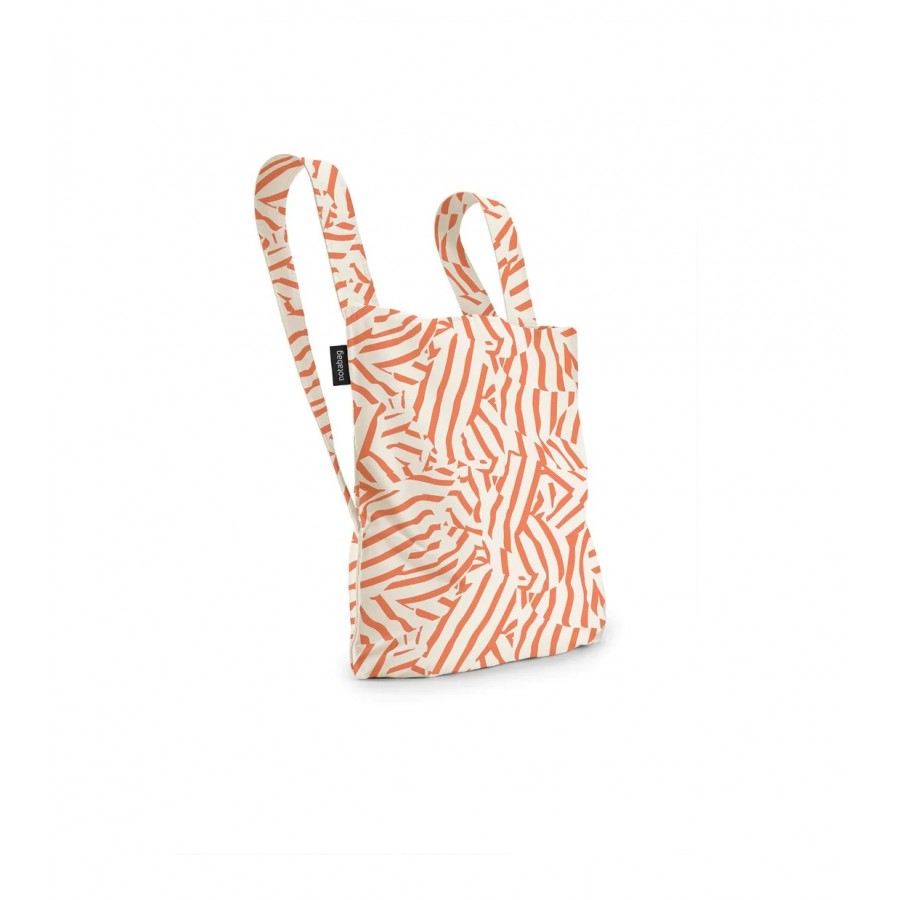 Notabag Shopping Bag and Backpack 2 in 1 Υφασμάτινη Τσάντα  Σακίδιο Πλάτης για Ψώνια  2 σε 1 Peach Twist Αξεσουάρ
